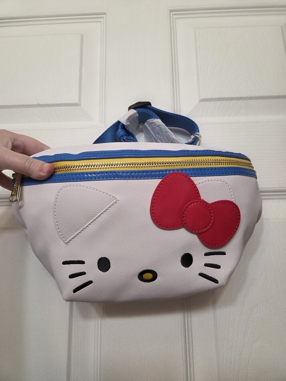 Sanrio Hello Kitty White Bag with Red Bow 50th Anniversary Loungefly